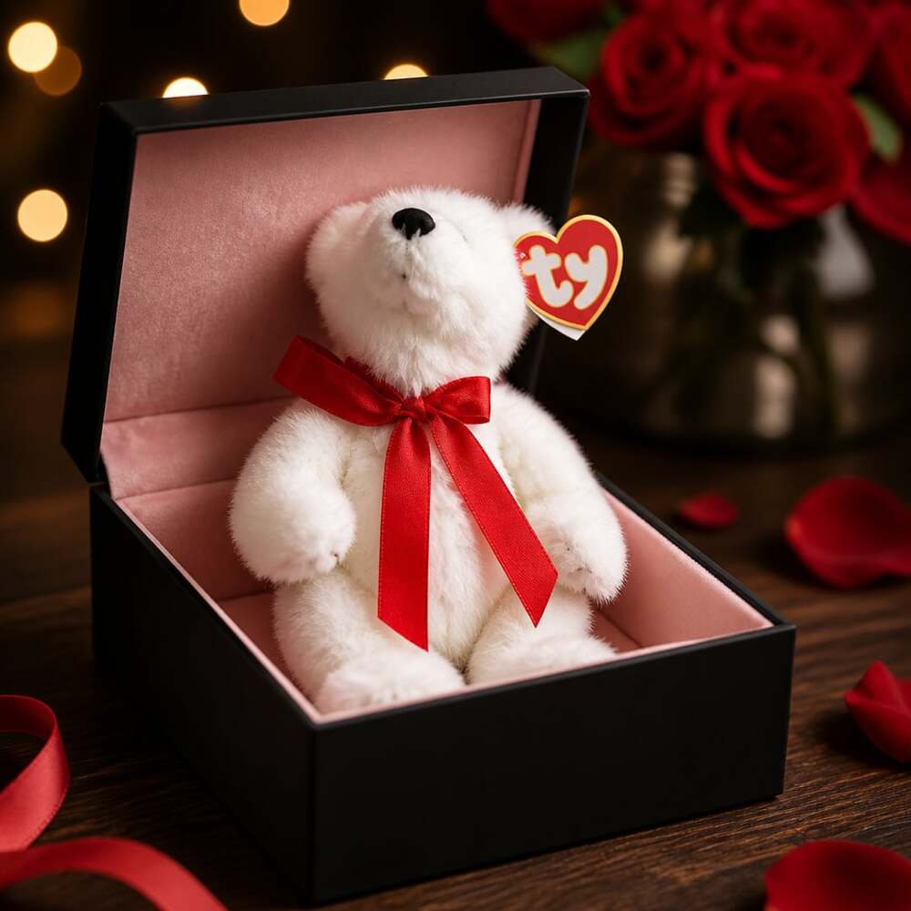 Ty Attic Treasures Collection Amore White Teddy Bear Plush